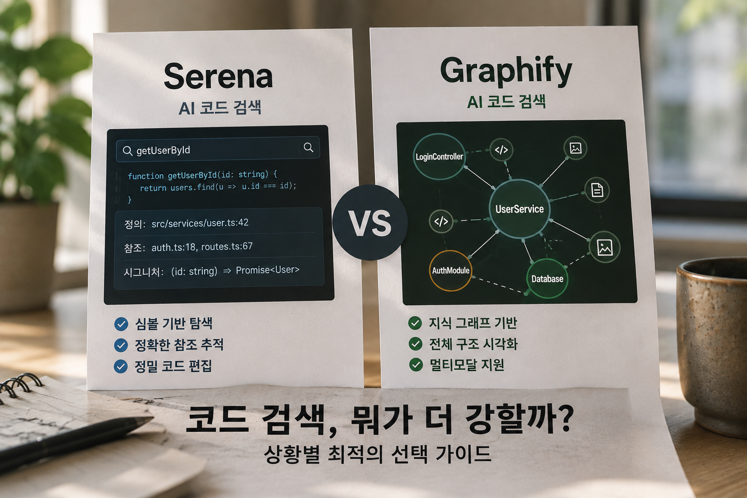 Serena vs Graphify — AI 코드 검색, 뭐가 더 강할까